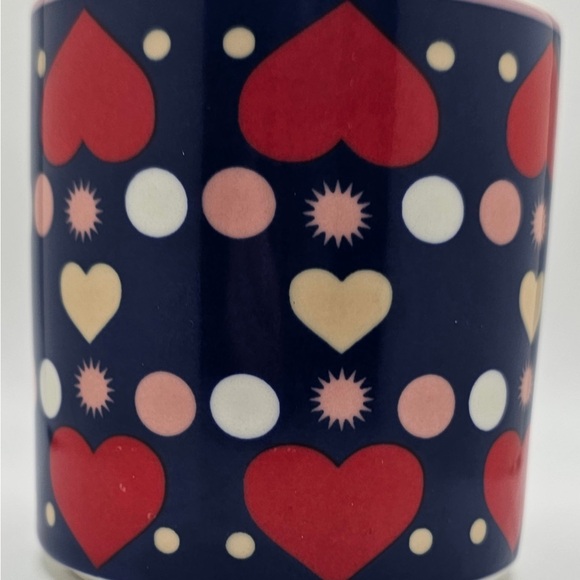 L'amour Heart Pattern Mug - Red and Navy - Picture 2 of 8